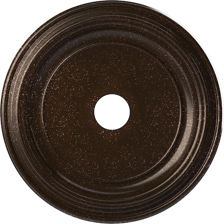 Ekena Millwork PVC Medallion (Canopies up to 13 1/2"), 22"OD x 3 1/2"ID x 1 1/2"P, Metallic Mystic Brown CMP22TRAMB